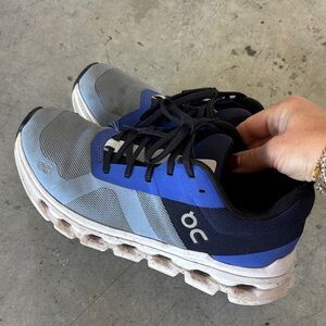 On cloud Running Blue and Gray Sneakers